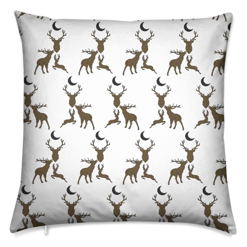Stag Night cushion in Horn