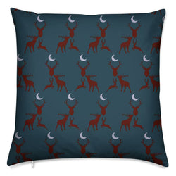 Stag Night cushion in Rut