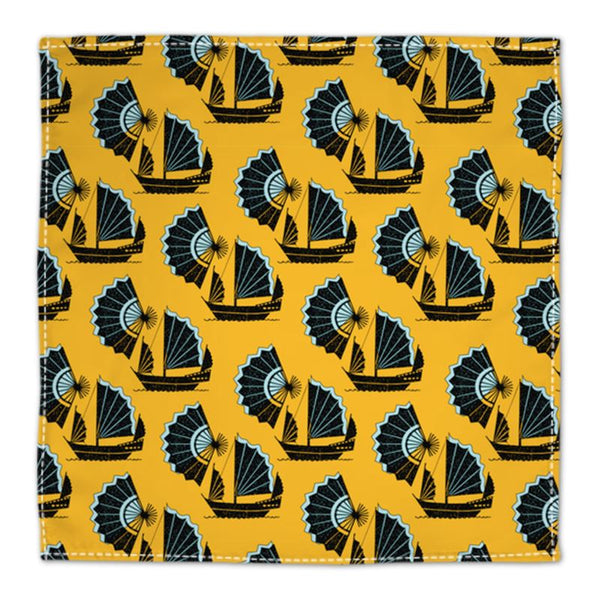 Fan of Junk Napkins in Yellow