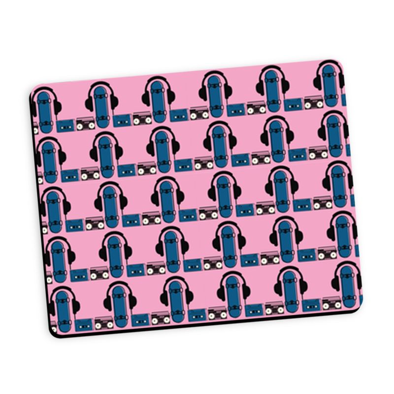 Wired for sound Mouse Mat in Pink