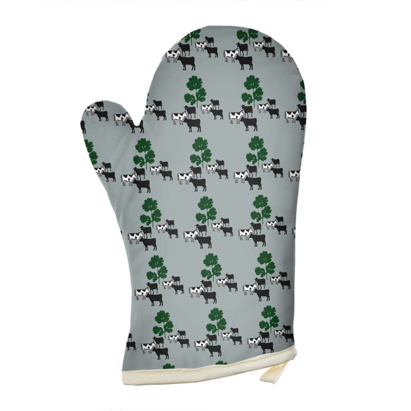 Cow Parsley Oven glove in Willow