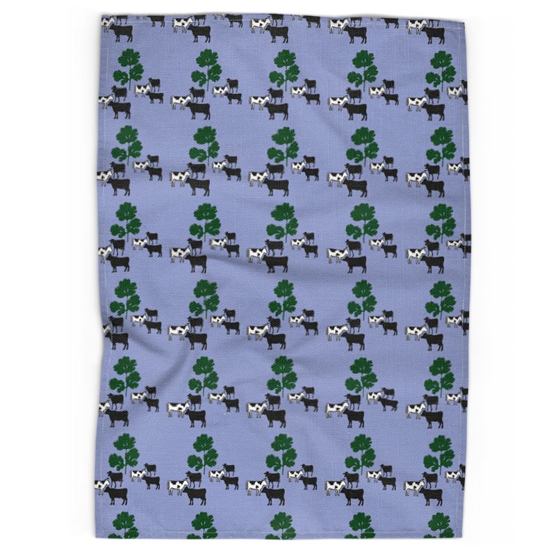 Cow Parsley Tea Towel in lavender