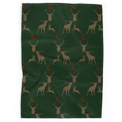 stag night tea towel in Buck