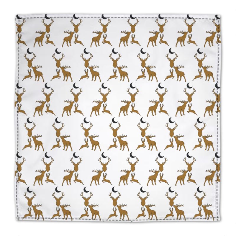 stag night napkins in horn