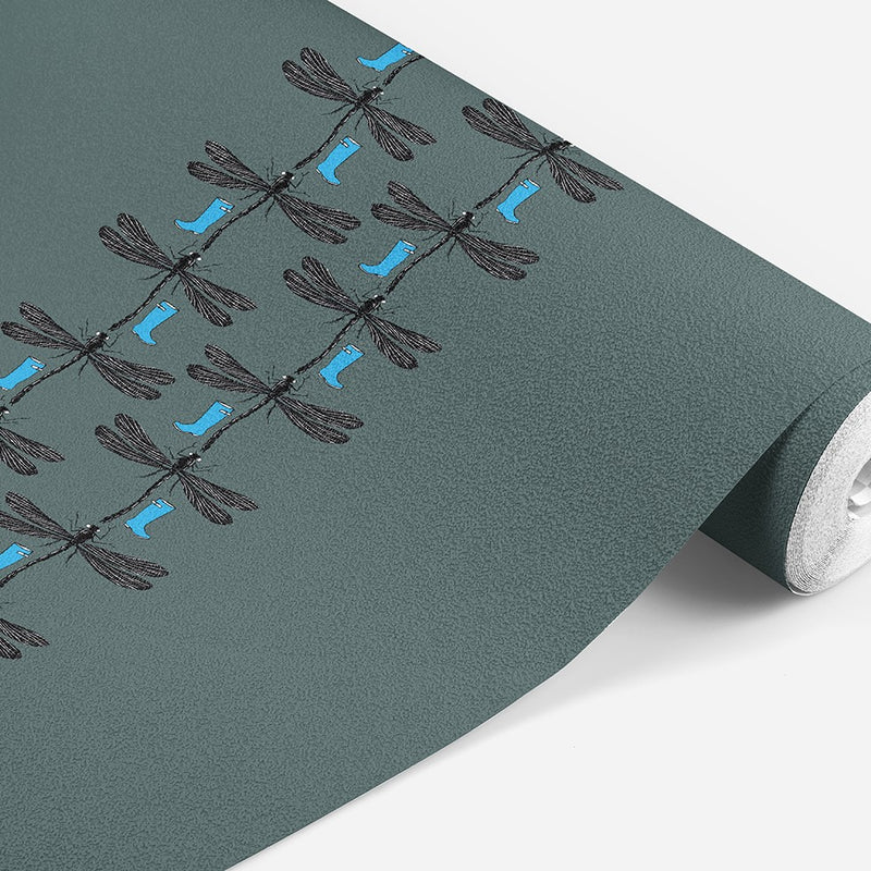 Wings and Wellies Wallpaper