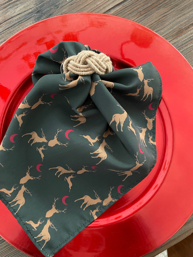 Stag Night Napkins in Buck