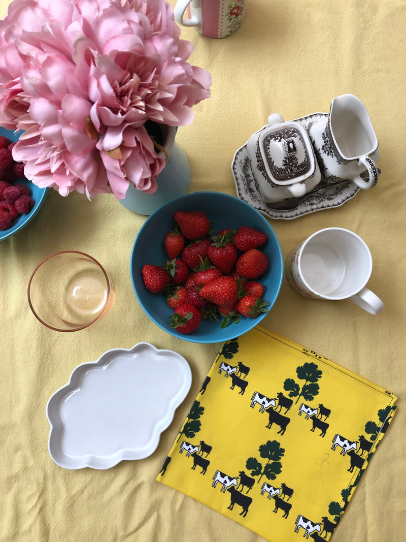 Cow Parsley Napkins in Corn
