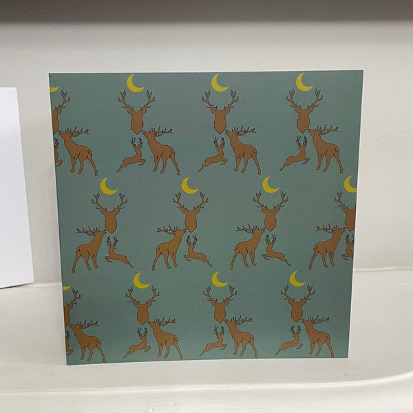 Stag Night Greeting Cards