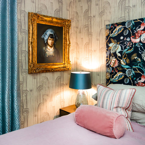 master bedroom design by fleur ward interior design kelly wearstler wallpaper