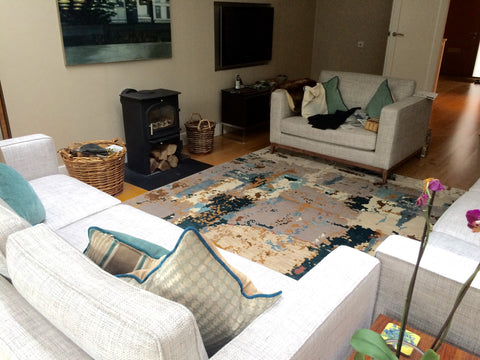 fleur ward interior design living room Jennifer manners rug