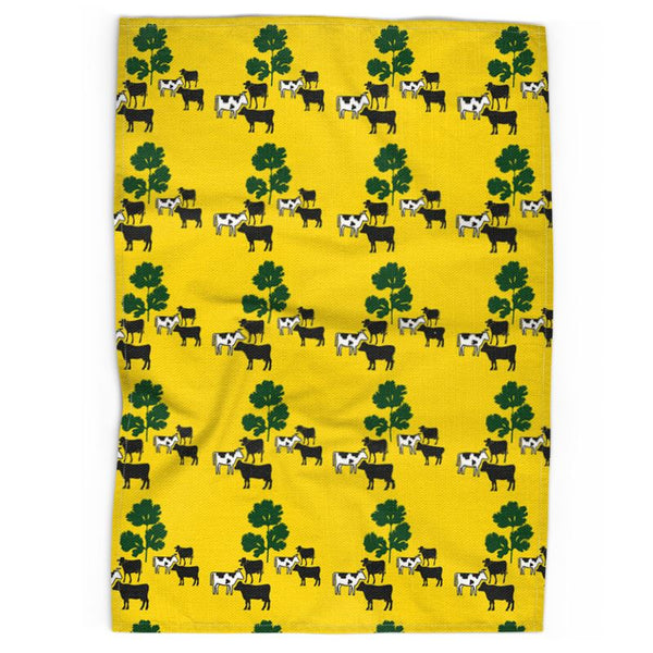 Cow Parsley Tea Towel in  Corn