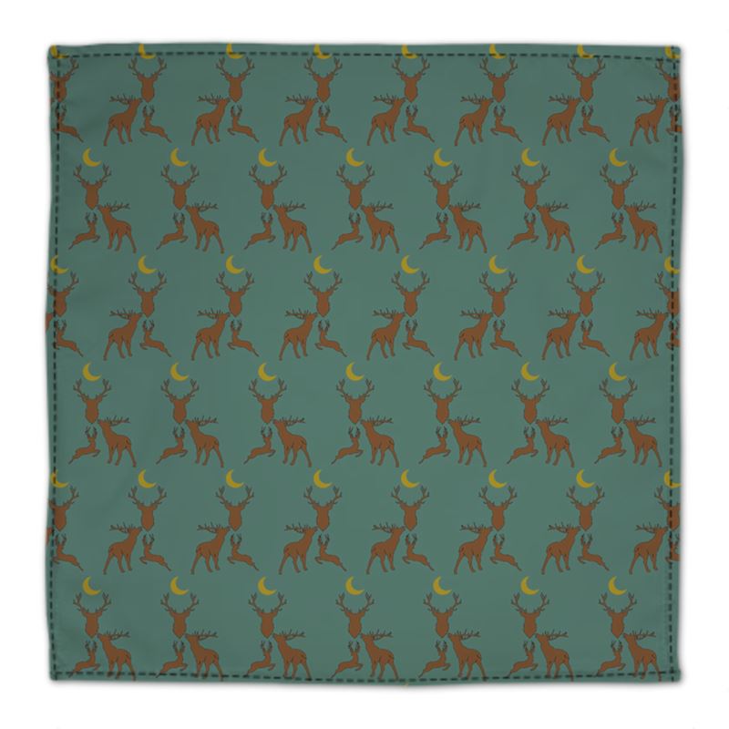 Stag Night Napkin in Fawn