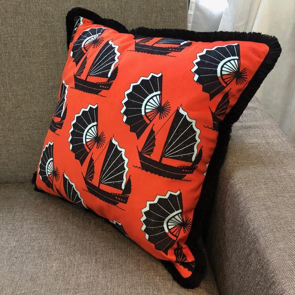 Fan of Junk Red Cushion