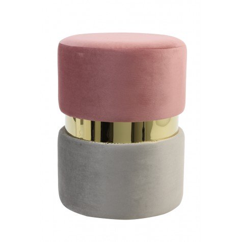 pink grey and gold stool by Ohh Fleur